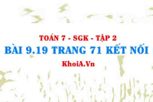 Bài 9.19 trang 71 Toán 7 Kết nối tri thức Tập 2